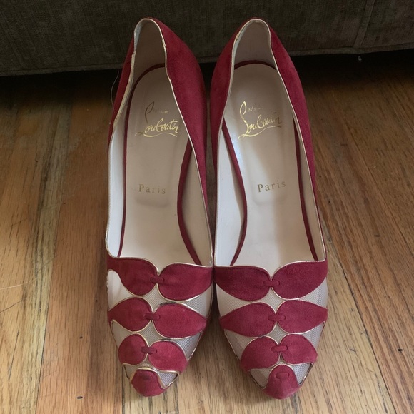 Christian Louboutin Moira Rosso suede pumps 120 - Picture 7 of 8